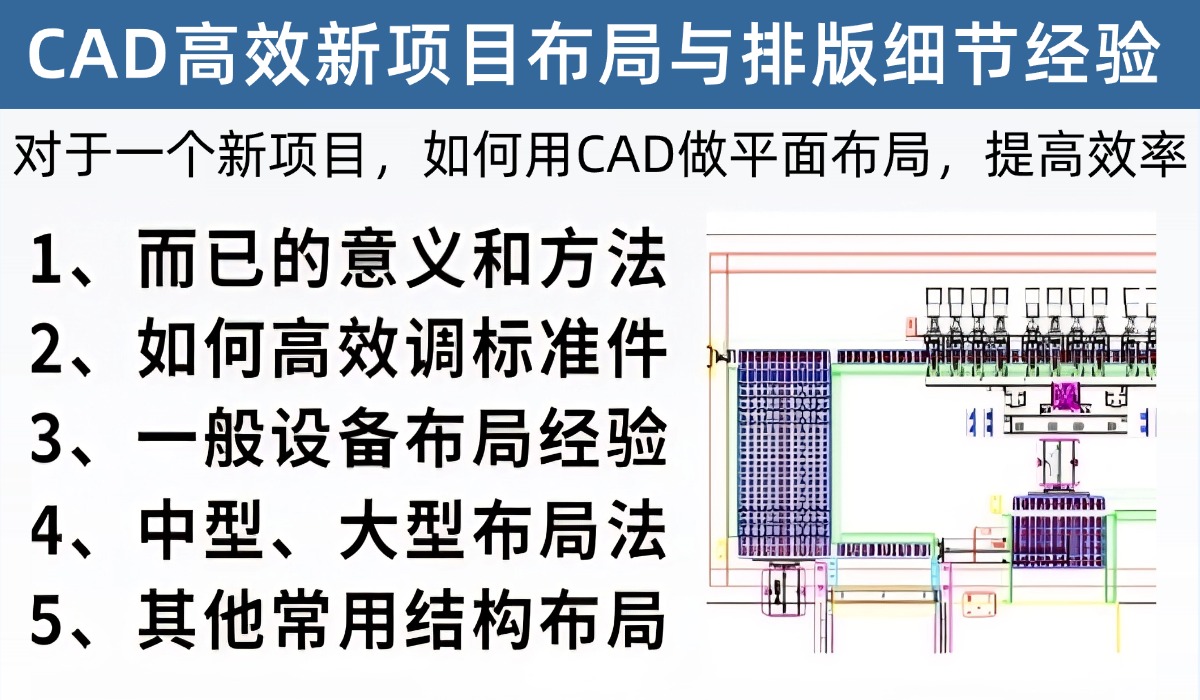 牙总分享自己十几年的CAD快速布局排版实战经验