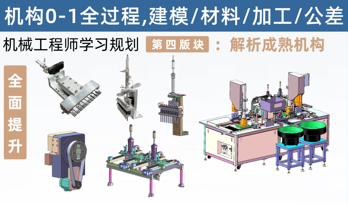 机械工程师学习规划第四版块：新手必须多去解析和研究成熟的结构，成熟机构才是经验